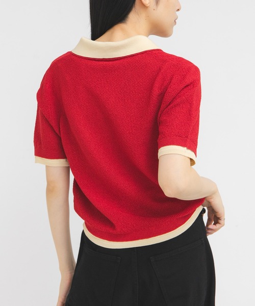 KBF（ケイビーエフ）の「レイヤードライクニットシャツ（ニット/セーター・レディース・ブラック系その他/イエロー系その他/レッド系その他・ONE）」の18枚目の写真