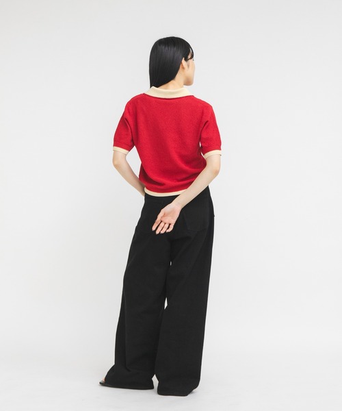 KBF（ケイビーエフ）の「レイヤードライクニットシャツ（ニット/セーター・レディース・ブラック系その他/イエロー系その他/レッド系その他・ONE）」の22枚目の写真