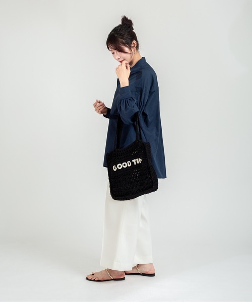 The Bagmati(ザバグマティ)の「【THE BAGMATI/ザ・バグマティー】かごバッグ トートバッグ コットン(かごバッグ・レディース・ブラック・FREE)」の12枚目の写真