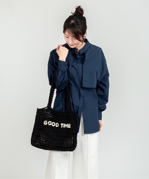 The Bagmati(ザバグマティ)の「【THE BAGMATI/ザ・バグマティー】かごバッグ トートバッグ コットン(かごバッグ・レディース・ブラック・FREE)」の10枚目の写真