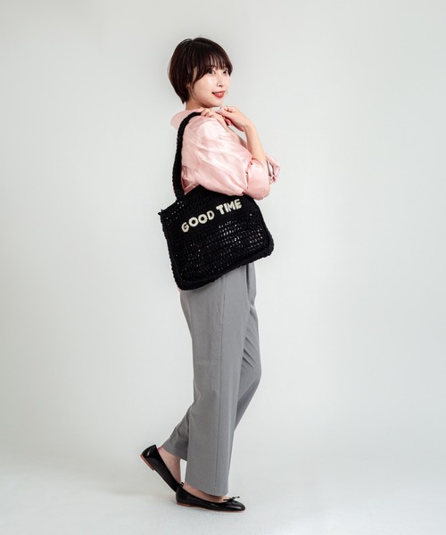 The Bagmati(ザバグマティ)の「【THE BAGMATI/ザ・バグマティー】かごバッグ トートバッグ コットン(かごバッグ・レディース・ブラック・FREE)」の8枚目の写真