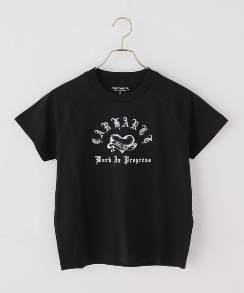 Carhartt WIP(カーハートダブリューアイピー)の「CARHARTT / カーハート ダブリューアイピー W' S/S HONEST WORK T-SHIRT(Tシャツ/カットソー・レディース・ホワイト/ブラック・SMALL)」の2枚目の写真