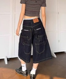 LADY LIKE（レディライク）の「カーゴポケットデザインワイドデニムパンツ（デニムパンツ）」
