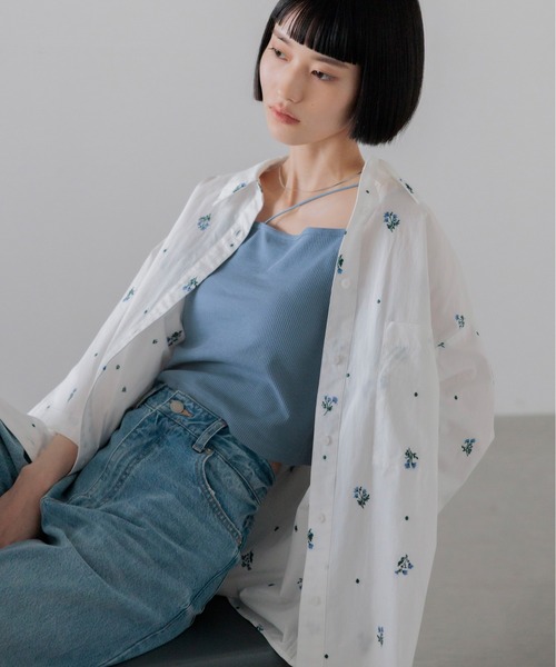LOWRYS FARM(ローリーズファーム)の「スタイルUPアシメキャミ 687436(キャミソール・レディース・ホワイト/ブルー/アイボリー/ブラック・FREE)」の19枚目の写真