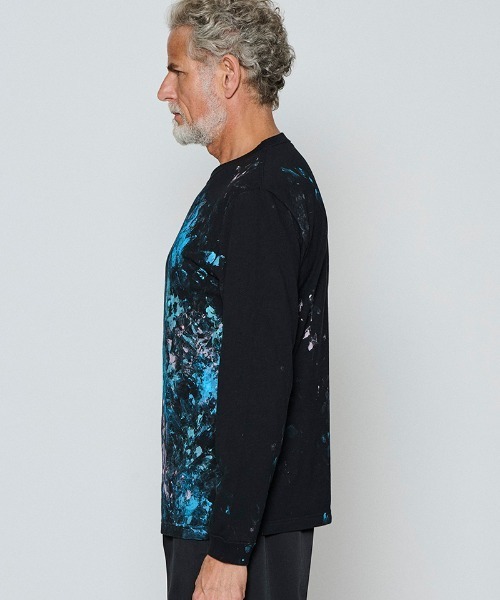 ACANTHUS(アカンサス)の「mlt5695-Abstract paint L-S Tee ロングスリーブTシャツ(CT2611)(Tシャツ/カットソー・メンズ・ブラック/ホワイト・XL/L/M/S)」の3枚目の写真