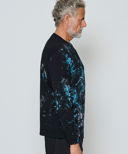 ACANTHUS(アカンサス)の「mlt5695-Abstract paint L-S Tee ロングスリーブTシャツ(CT2611)(Tシャツ/カットソー・メンズ・ブラック/ホワイト・XL/L/M/S)」の4枚目の写真