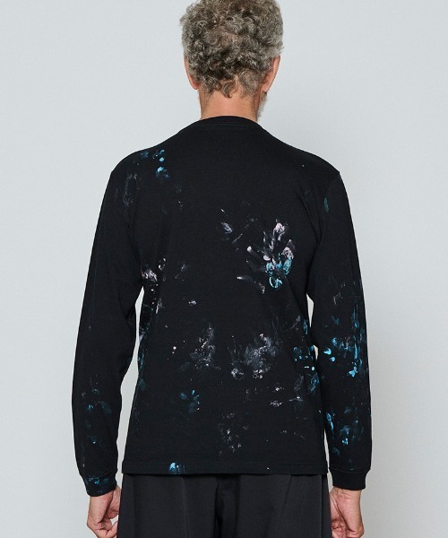 ACANTHUS(アカンサス)の「mlt5695-Abstract paint L-S Tee ロングスリーブTシャツ(CT2611)(Tシャツ/カットソー・メンズ・ブラック/ホワイト・XL/L/M/S)」の5枚目の写真
