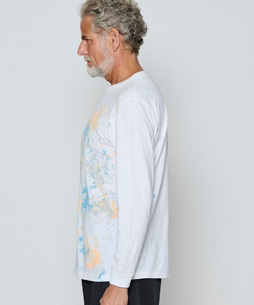 ACANTHUS(アカンサス)の「mlt5695-Abstract paint L-S Tee ロングスリーブTシャツ(CT2611)(Tシャツ/カットソー・メンズ・ブラック/ホワイト・XL/L/M/S)」の6枚目の写真