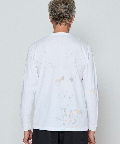 ACANTHUS(アカンサス)の「mlt5695-Abstract paint L-S Tee ロングスリーブTシャツ(CT2611)(Tシャツ/カットソー・メンズ・ブラック/ホワイト・XL/L/M/S)」の8枚目の写真