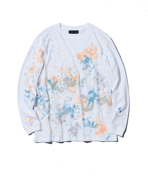 ACANTHUS(アカンサス)の「mlt5695-Abstract paint L-S Tee ロングスリーブTシャツ(CT2611)(Tシャツ/カットソー・メンズ・ブラック/ホワイト・XL/L/M/S)」の9枚目の写真