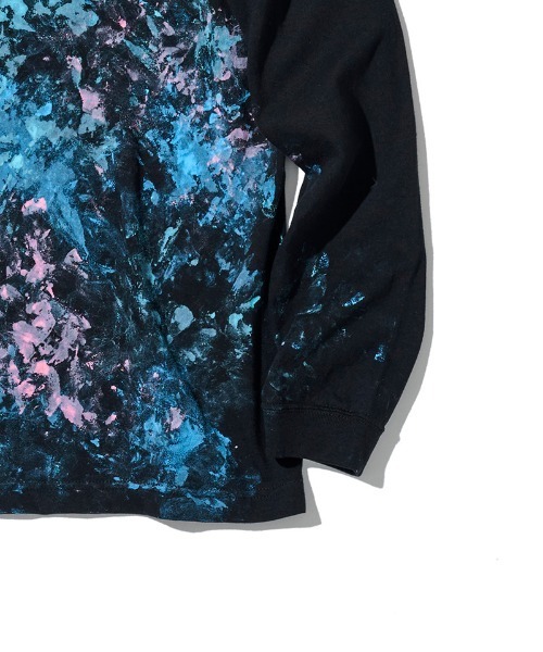 ACANTHUS(アカンサス)の「mlt5695-Abstract paint L-S Tee ロングスリーブTシャツ(CT2611)(Tシャツ/カットソー・メンズ・ブラック/ホワイト・XL/L/M/S)」の13枚目の写真