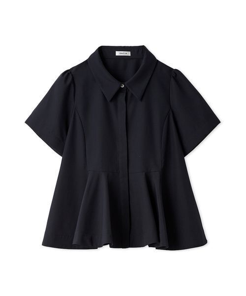 FRAY I.D（フレイアイディー）の「【LUMISHADE】ペプラムシャツ／ウォッシャブル・UVカット・防シワ・接触冷感（シャツ/ブラウス・レディース・イエロー/ネイビー/ホワイト・F）」の2枚目の写真