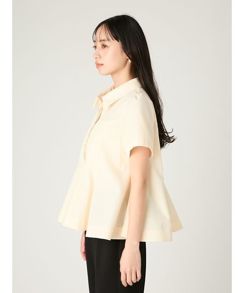 FRAY I.D（フレイアイディー）の「【LUMISHADE】ペプラムシャツ／ウォッシャブル・UVカット・防シワ・接触冷感（シャツ/ブラウス・レディース・イエロー/ネイビー/ホワイト・F）」の6枚目の写真