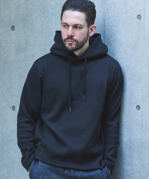 MR.OLIVE（ミスターオリーブ）の「HEAT THERMAL / STANDARD PULLOVER HOODIE /M263135（パーカー・メンズ・オフホワイト/ブラック・LARGE/MEDIUM）」の2枚目の写真