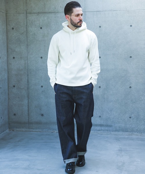 MR.OLIVE（ミスターオリーブ）の「HEAT THERMAL / STANDARD PULLOVER HOODIE /M263135（パーカー・メンズ・オフホワイト/ブラック・LARGE/MEDIUM）」の5枚目の写真