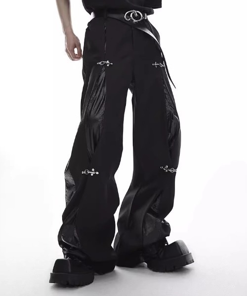 SHIBUYA Zy.(シブヤジー)の「Dark veil structure ワイドレイヤードパンツ(その他パンツ・メンズ・ブラック・L/M/S)」の5枚目の写真