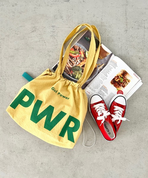 wears(ウェアーズ)の「【A4収納可】ビッグロゴナイロントートバッグ ドローストリングバッグ(トートバッグ・レディース・イエロー/ブルー/グリーン/グレー・FREE)」の21枚目の写真