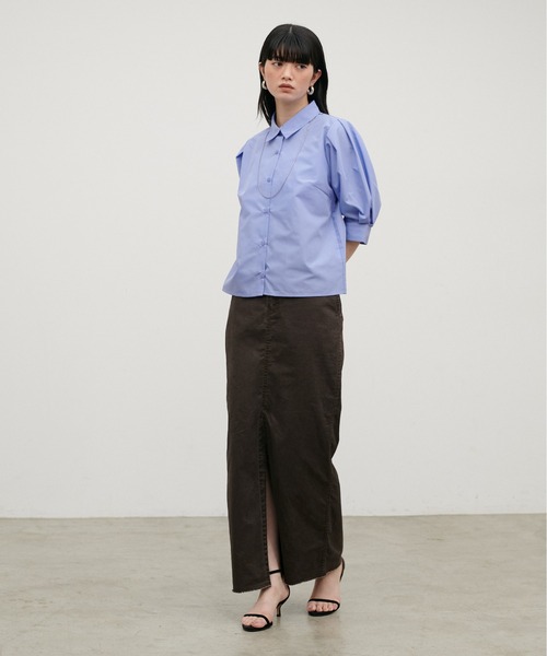 LARUTA（ラルータ）の「【LARUTA】［Web限定］ボリュームスリーブクロップドブラウス（シャツ/ブラウス・レディース・ピンク/ブラック/オフホワイト/ブルー・FREE）」の20枚目の写真