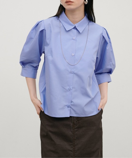 LARUTA（ラルータ）の「【LARUTA】［Web限定］ボリュームスリーブクロップドブラウス（シャツ/ブラウス・レディース・ピンク/ブラック/オフホワイト/ブルー・FREE）」の17枚目の写真