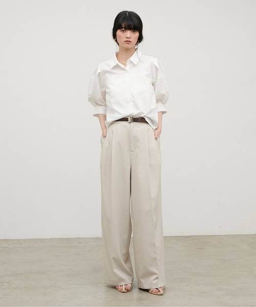 LARUTA（ラルータ）の「【LARUTA】［Web限定］ボリュームスリーブクロップドブラウス（シャツ/ブラウス・レディース・ピンク/ブラック/オフホワイト/ブルー・FREE）」の22枚目の写真