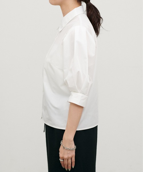 LARUTA（ラルータ）の「【LARUTA】［Web限定］ボリュームスリーブクロップドブラウス（シャツ/ブラウス・レディース・ピンク/ブラック/オフホワイト/ブルー・FREE）」の15枚目の写真