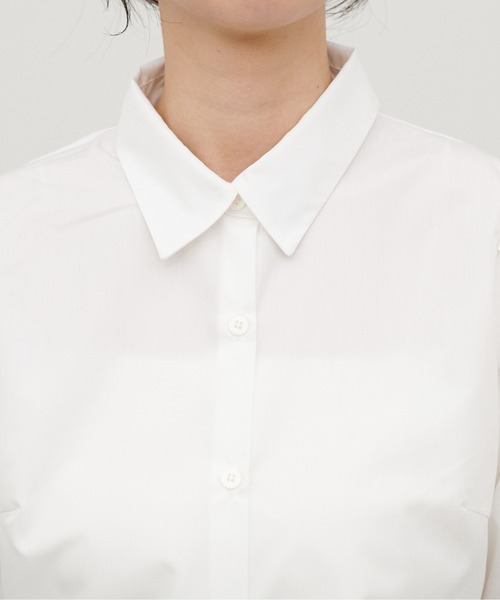 LARUTA（ラルータ）の「【LARUTA】［Web限定］ボリュームスリーブクロップドブラウス（シャツ/ブラウス・レディース・ピンク/ブラック/オフホワイト/ブルー・FREE）」の6枚目の写真