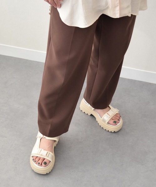 VINCULUM（ウィンクルム）の「【VINCULUM】厚底スポーツサンダル (72106V)（サンダル・レディース・ブラック/ベージュ系その他・37/38/39/35/36）」の4枚目の写真