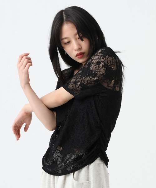 JEANASIS(ジーナシス)の「ヘンリーレースSS TEE/782882(Tシャツ/カットソー・レディース・ブラック/ホワイト・FREE)」の20枚目の写真