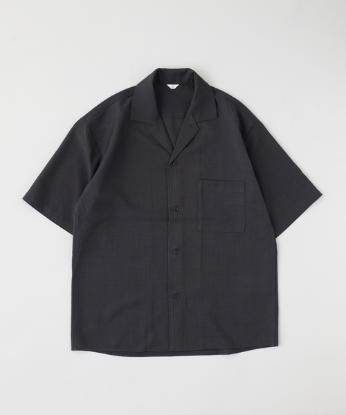 417 EDIFICE(フォーワンセブンエディフィス)の「DRY MELANGE オープンカラーシャツ(シャツ/ブラウス・メンズ・ネイビー/チャコールグレー/アイボリー・LARGE/MEDIUM/SMALL)」の1枚目の写真