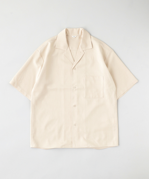 417 EDIFICE(フォーワンセブンエディフィス)の「DRY MELANGE オープンカラーシャツ(シャツ/ブラウス・メンズ・ネイビー/チャコールグレー/アイボリー・LARGE/MEDIUM/SMALL)」の2枚目の写真