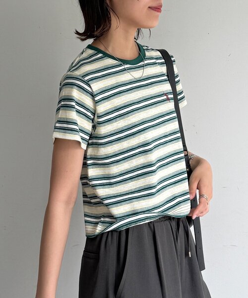 U.S. POLO ASSN.(ユーエスポロアッスン)の「【U.S. POLO ASSN.】アソートクロップドT(Tシャツ/カットソー・レディース・ネイビー/ホワイト/ブラウン/グリーン・FREE)」の21枚目の写真
