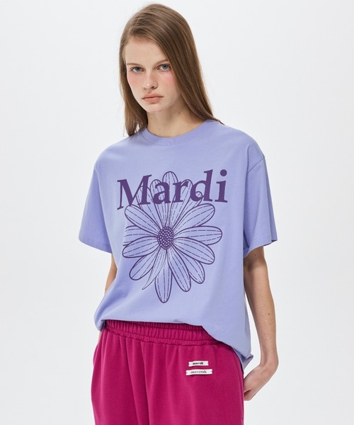 Mardi Mercredi（マルディメクルディ）の「TSHIRT FLOWERMARDI / Tシャツ フラワーマルディ（Tシャツ/カットソー・レディース・ベージュ系/ベージュ系その他3/クリーム/パープル/ラベンダー/ピンク/ベージュ系その他4/ベージュ系その他2/ブルー/マジェンタ・FREE）」の8枚目の写真