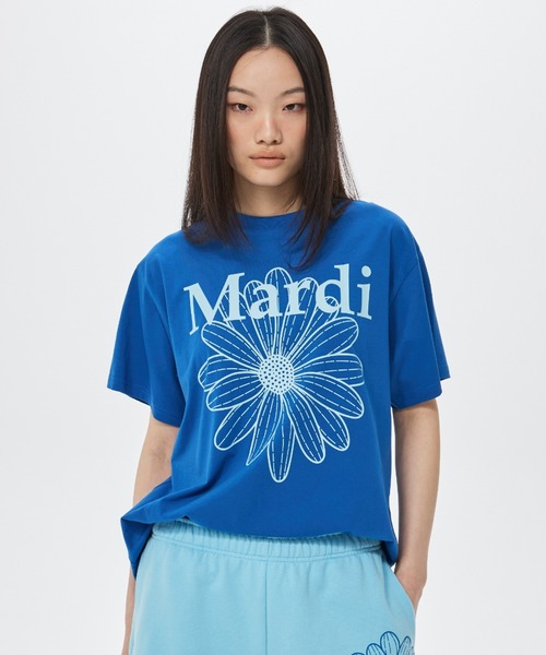 Mardi Mercredi（マルディメクルディ）の「TSHIRT FLOWERMARDI / Tシャツ フラワーマルディ（Tシャツ/カットソー・レディース・ベージュ系/ベージュ系その他3/クリーム/パープル/ラベンダー/ピンク/ベージュ系その他4/ベージュ系その他2/ブルー/マジェンタ・FREE）」の7枚目の写真