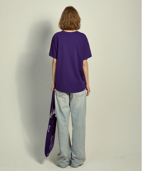 Mardi Mercredi（マルディメクルディ）の「TSHIRT FLOWERMARDI / Tシャツ フラワーマルディ（Tシャツ/カットソー・レディース・ベージュ系/ベージュ系その他3/クリーム/パープル/ラベンダー/ピンク/ベージュ系その他4/ベージュ系その他2/ブルー/マジェンタ・FREE）」の17枚目の写真