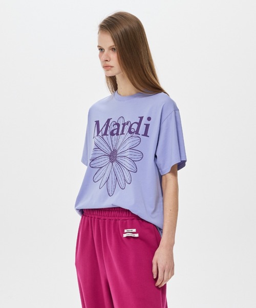 Mardi Mercredi（マルディメクルディ）の「TSHIRT FLOWERMARDI / Tシャツ フラワーマルディ（Tシャツ/カットソー・レディース・ベージュ系/ベージュ系その他3/クリーム/パープル/ラベンダー/ピンク/ベージュ系その他4/ベージュ系その他2/ブルー/マジェンタ・FREE）」の18枚目の写真
