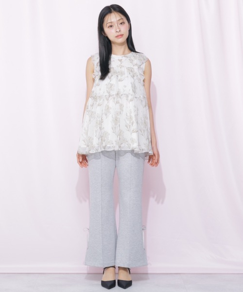 JILL by JILL STUART(ジルバイジルスチュアート)の「<RIBBONシリーズ>フレアパンツ(その他パンツ・レディース・グレー/ブラック・FREE)」の13枚目の写真
