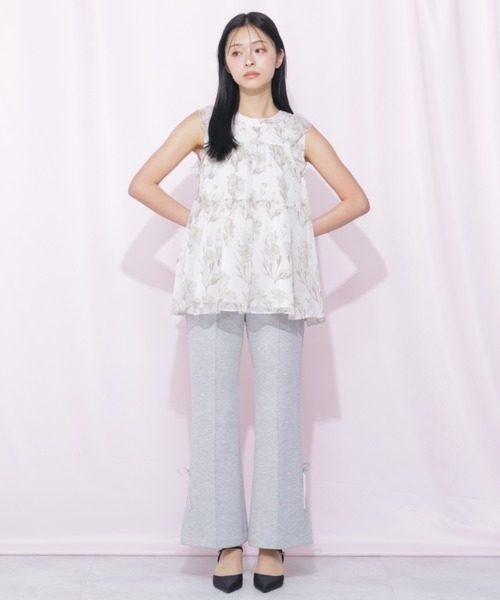 JILL by JILL STUART(ジルバイジルスチュアート)の「<RIBBONシリーズ>フレアパンツ(その他パンツ・レディース・グレー/ブラック・FREE)」の12枚目の写真