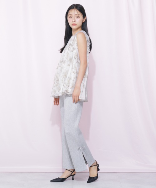 JILL by JILL STUART(ジルバイジルスチュアート)の「<RIBBONシリーズ>フレアパンツ(その他パンツ・レディース・グレー/ブラック・FREE)」の14枚目の写真