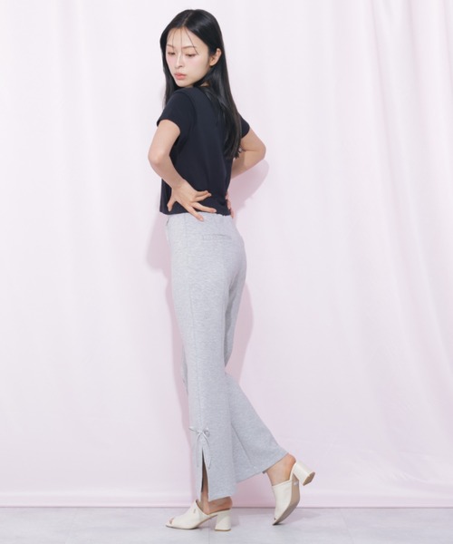 JILL by JILL STUART(ジルバイジルスチュアート)の「<RIBBONシリーズ>フレアパンツ(その他パンツ・レディース・グレー/ブラック・FREE)」の8枚目の写真