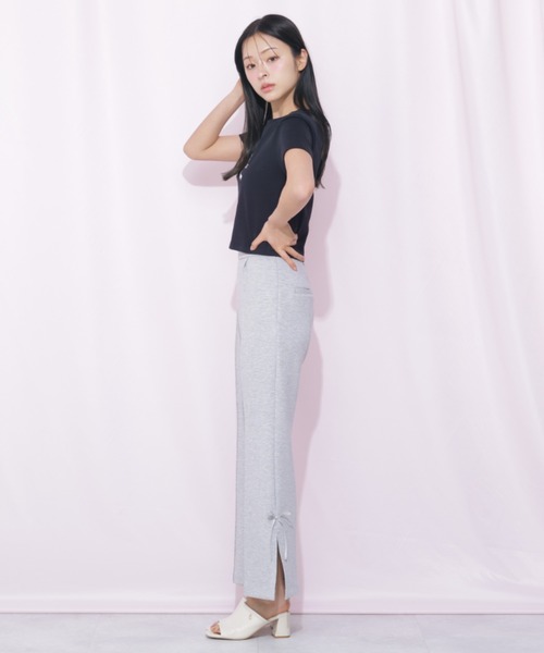 JILL by JILL STUART(ジルバイジルスチュアート)の「<RIBBONシリーズ>フレアパンツ(その他パンツ・レディース・グレー/ブラック・FREE)」の9枚目の写真