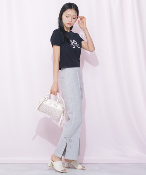 JILL by JILL STUART(ジルバイジルスチュアート)の「<RIBBONシリーズ>フレアパンツ(その他パンツ・レディース・グレー/ブラック・FREE)」の5枚目の写真