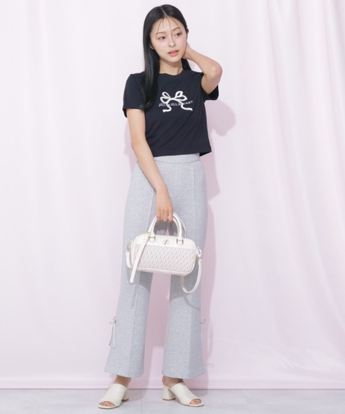 JILL by JILL STUART(ジルバイジルスチュアート)の「<RIBBONシリーズ>フレアパンツ(その他パンツ・レディース・グレー/ブラック・FREE)」の4枚目の写真