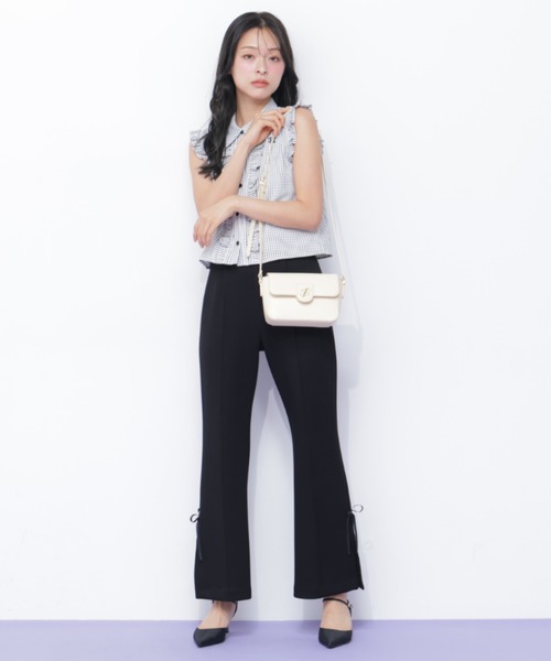 JILL by JILL STUART(ジルバイジルスチュアート)の「<RIBBONシリーズ>フレアパンツ(その他パンツ・レディース・グレー/ブラック・FREE)」の17枚目の写真