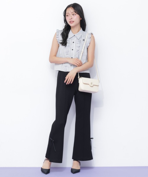 JILL by JILL STUART(ジルバイジルスチュアート)の「<RIBBONシリーズ>フレアパンツ(その他パンツ・レディース・グレー/ブラック・FREE)」の18枚目の写真
