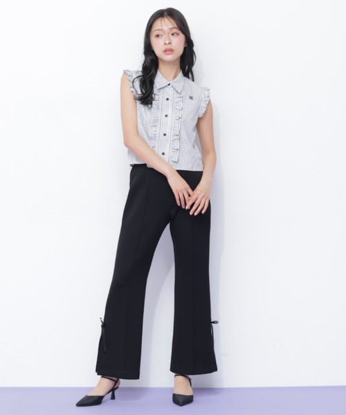 JILL by JILL STUART(ジルバイジルスチュアート)の「<RIBBONシリーズ>フレアパンツ(その他パンツ・レディース・グレー/ブラック・FREE)」の20枚目の写真