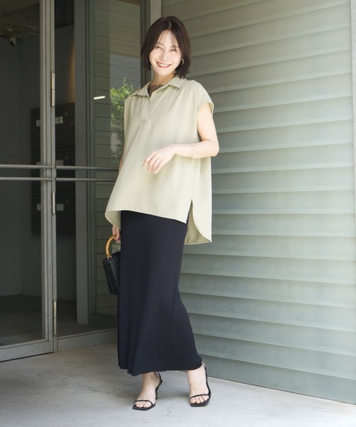 Ehre style(エーレスタイル)の「きちんと×涼しげ 夏の通勤着 ブラウス(シャツ/ブラウス・レディース・カーキ/グレー/ホワイト・FREE)」の14枚目の写真