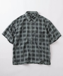 SUGGESTION（サジェッション）の「【82】リラックスフィット オンブレチェック レギュラーカラー半袖シャツ（シャツ/ブラウス）」