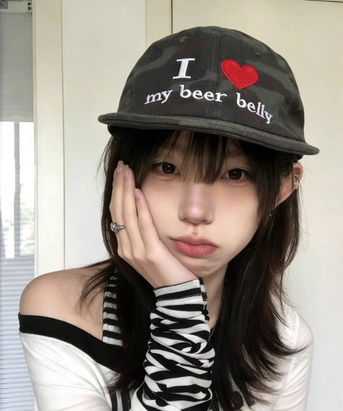 LA VORAGINE（ラ ヴォラジネ）の「Love logo embroidery cap（キャップ・レディース・BROWN/KHAKI・FREE）」の18枚目の写真