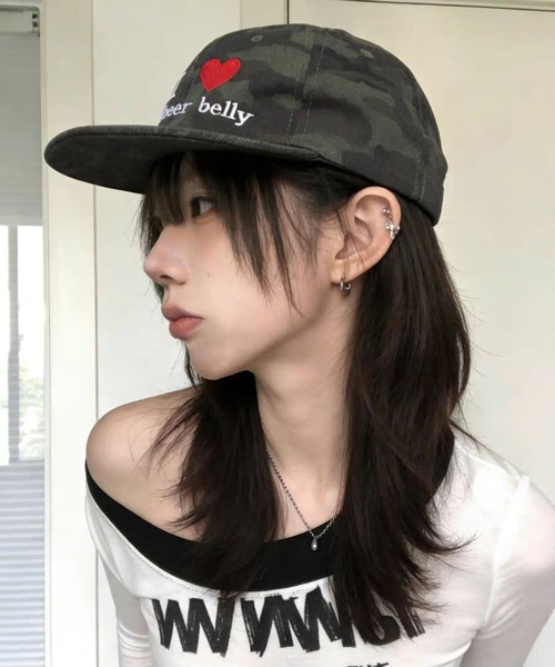 LA VORAGINE（ラ ヴォラジネ）の「Love logo embroidery cap（キャップ・レディース・BROWN/KHAKI・FREE）」の15枚目の写真