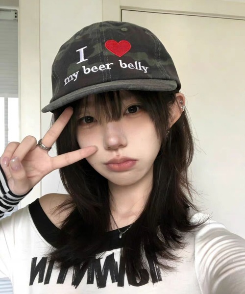 LA VORAGINE（ラ ヴォラジネ）の「Love logo embroidery cap（キャップ・レディース・BROWN/KHAKI・FREE）」の14枚目の写真